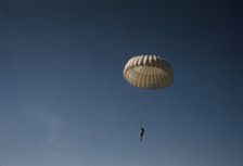 Marine parachuting at Parris Island, S.C., 1942. Creator: Alfred T Palmer