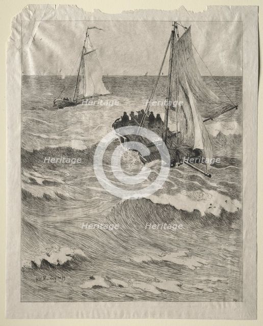Marine Scene, 1879. Creator: Hendrik Willem Mesdag (Dutch, 1831-1915).