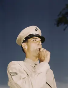Marine Sgt. at New Orleans, La., between 1941 and 1945. Creator: Howard Hollem