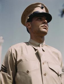 Marine Sgt. at New Orleans, La., between 1941 and 1945. Creator: Howard Hollem