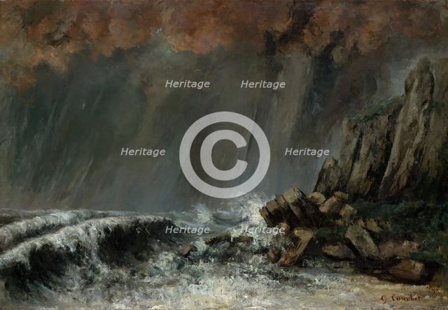 Marine: The Waterspout, 1870. Creator: Gustave Courbet.