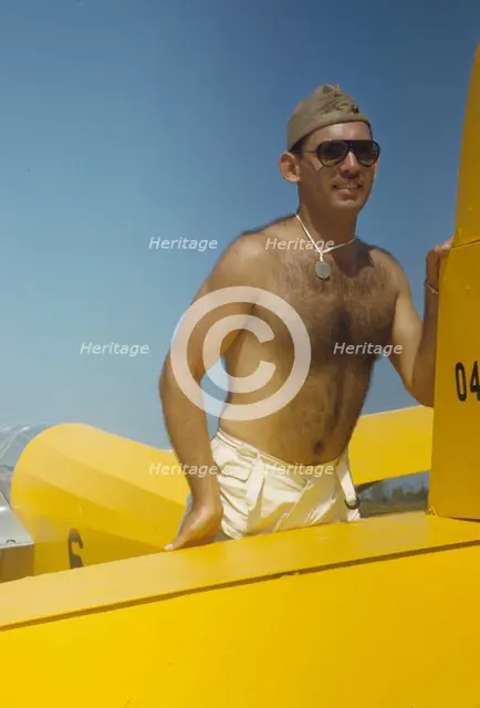 Marine with the gliders at Page Field, Parris Island, S.C., 1942. Creator: Alfred T Palmer.