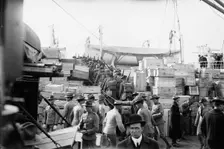 Marines board MEADE, 1913. Creator: Bain News Service