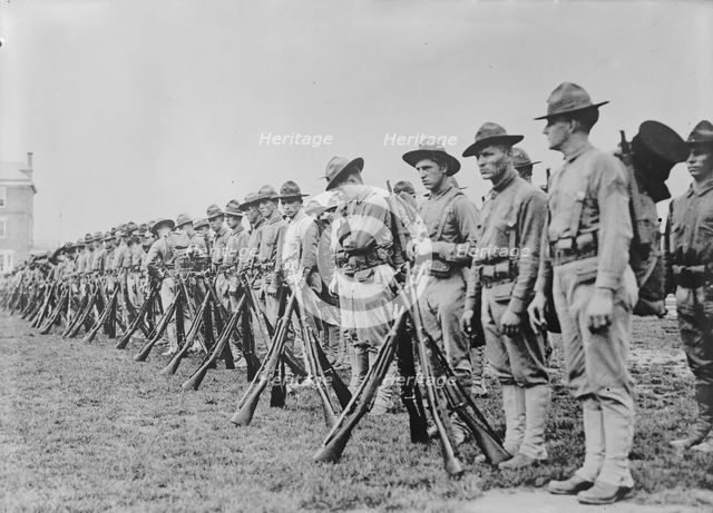 Marines now in France, 1917. Creator: Bain News Service.