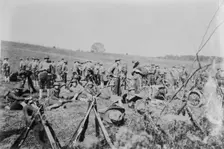 Marines resting behind lines, between c1915 and c1920. Creator: Bain News Service