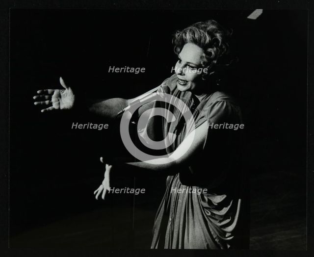 Marion Montgomery singing at the Forum Theatre, Hatfield, Hertfordshire, 17 March 1979. Artist: Denis Williams
