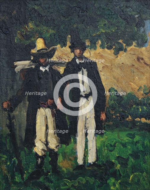 Marion and Valabrègue Setting out to Paint from Nature, 1866. Creator: Cézanne, Paul (1839-1906).
