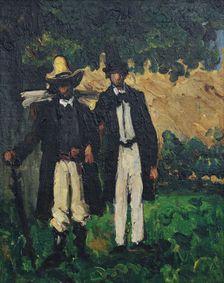 Marion and Valabrègue Setting out to Paint from Nature, 1866. Creator: Cézanne, Paul (1839-1906)