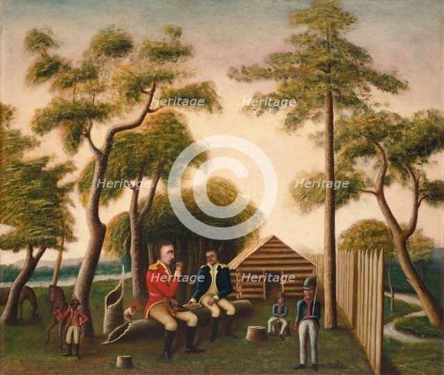 Marion Feasting the British Officer on Sweet Potatoes, 1848. Creator: George Washington Mark.