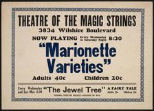 Marionette Varieties, Los Angeles, 1937. Creator: Unknown