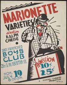 Marionette Varieties, San Francisco, [193-]. Creator: Unknown