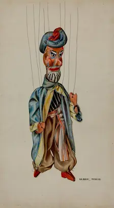 Marionette - "Ahab", c. 1938. Creator: Hilda Olson