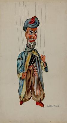 Marionette - "Ahab", c. 1938. Creator: Hilda Olson