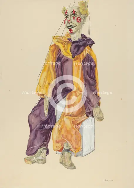 Marionette Clown, c. 1936. Creator: Lillian Stahl.