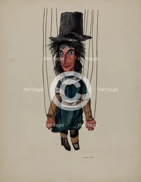 Marionette - Missionary, c. 1937. Creator: Dorothy Harris.