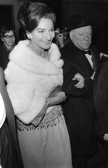 Maria Callas and Sir David Webster arriving at the Royal Opera House, Covent Garden, London, 1967. Creator: Unknown