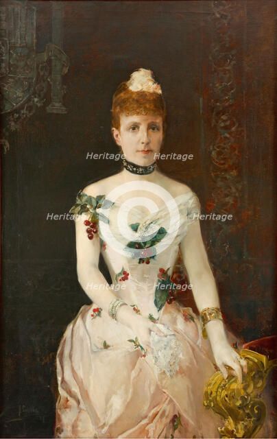 Maria Christina of Austria (1858-1929), Queen of Spain , 1888. Creator: Sorolla y Bastida, Joaquín (1863-1923).