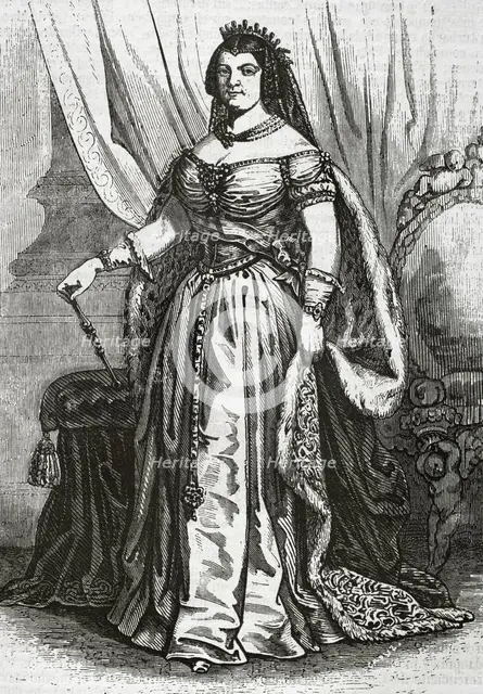 Maria Cristina das Duas Sicílias, (1806-1878), 1853.  Creator: Unknown.
