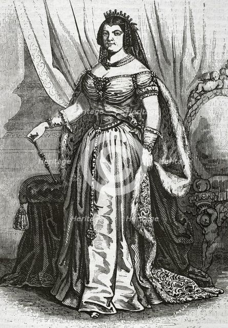 Maria Cristina das Duas Sicílias, (1806-1878), 1853.  Creator: Unknown.