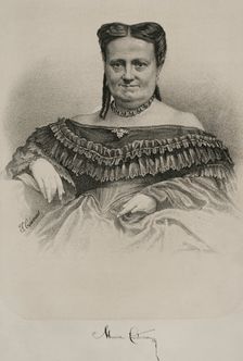 María Cristina de Borbón of the Two Sicilies (1806-1878), Queen of Spain, 1869. Creator: Jose Cuevas