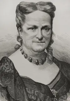 María Cristina de Borbón of the Two Sicilies (1806-1878), Queen consort of Spain, 1878. Creators: Félix Badillo, Arturo Carretero y Sánchez