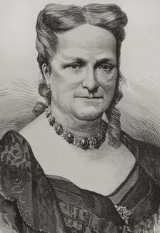 María Cristina de Borbón of the Two Sicilies (1806-1878), Queen consort of Spain, 1878. Creators: Félix Badillo, Arturo Carretero y Sánchez