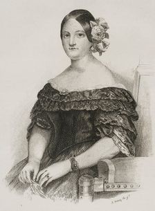María Cristina de Borbón Dos Sicilias, (1806-1878), Queen consort of Spain by her marriage..., 1842. Creator: Jose Gomez