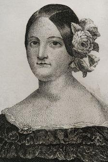 María Cristina de Borbón Dos Sicilias, (1806-1878), Queen consort of Spain by her marriage..., 1842. Creator: Jose Gomez