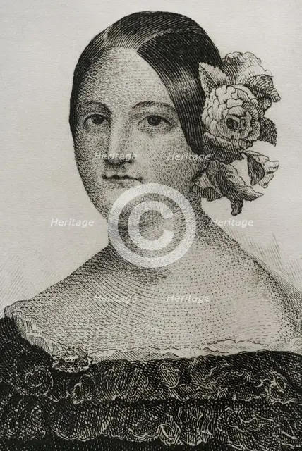 María Cristina de Borbón Dos Sicilias, (1806-1878), Queen consort of Spain by her marriage..., 1842. Creator: Jose Gomez.