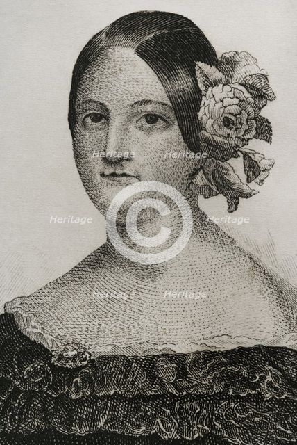 María Cristina de Borbón Dos Sicilias, (1806-1878), Queen consort of Spain by her marriage..., 1842. Creator: Jose Gomez.