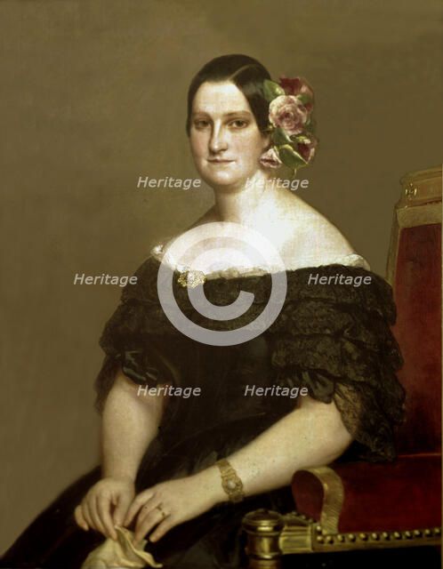 Maria Cristina de Borbón-Dos Sicilias, portrait of 1841.