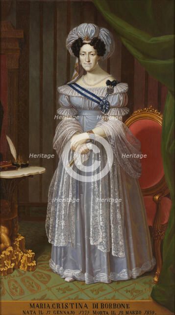 Maria Cristina of Naples and Sicily (1779-1849), Queen of Sardinia. Artist: Anonymous 