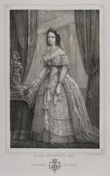 Maria Antonia of the Two Sicilies, (1814-1898), Grand Duchess consort of Tuscany (1833-1859), 1852. Creator: Julio Donón