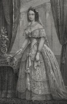 Maria Antonia of the Two Sicilies, (1814-1898), Grand Duchess consort of Tuscany (1833-1859), 1852. Creator: Julio Donón