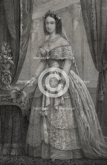 Maria Antonia of the Two Sicilies, (1814-1898), Grand Duchess consort of Tuscany (1833-1859), 1852.  Creator: Julio Donón.