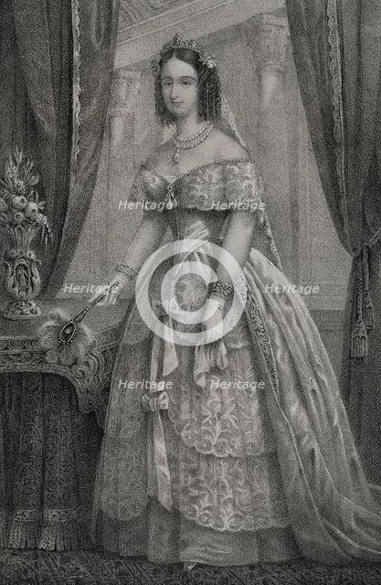 Maria Antonia of the Two Sicilies, (1814-1898), Grand Duchess consort of Tuscany (1833-1859), 1852.  Creator: Julio Donón.