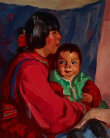 Maria and Baby, 1917. Creator: Robert Henri