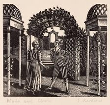 Maria and the Clown, 1932. Creator: Eric Ravilious