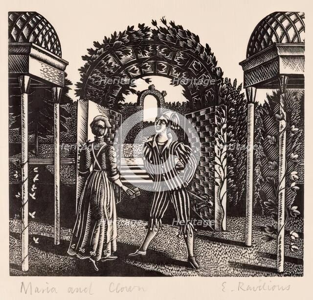 Maria and the Clown, 1932. Creator: Eric Ravilious.
