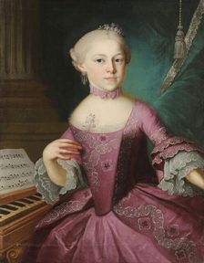 Maria Anna (Nannerl) Mozart (1751-1829), sister of Wolfgang Amadeus Mozart, 1763. Creator: Lorenzoni, Pietro Antonio (1721-1782)