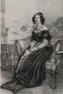 Maria Anna of Bavaria (1805-1877), Queen consort of Saxony (1836-1854), 1852. Creator: J.J. Martinez