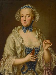Maria Anna Sophia of Saxony, Electress of Bavaria (1728-1797) with a reel