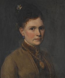 Maria Agnes Claesson (1843- after 1903), married to the artist Edvard Perséus, 1878. Creator: Edvard Perseus