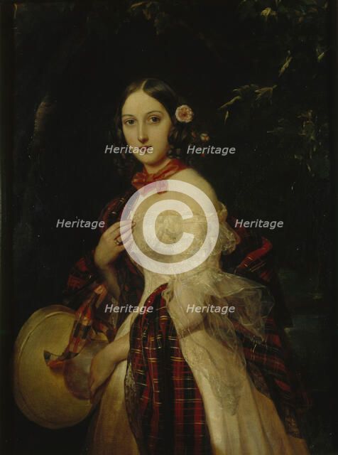 Maria Arkadyevna (Stolypina) Beck (1819-1889), 1839. Artist: Orlov, Pimen Nikitich (1812-1863)