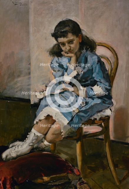 Maria Guerrero, Young Girl (1867-1928), 1878. Creator: Emilio Sala.