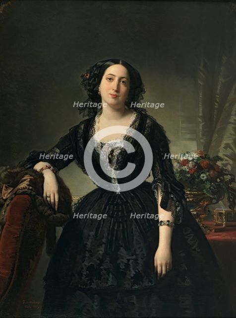María Dolores de Aldama, Marchioness of Montelo, 1855. Creator: Federico de Madrazo y Kuntz.