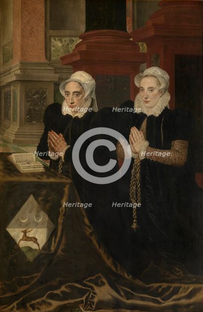Maria de Deckere, Second Wife of Gillis de Smidt, and Béatrix, One of their Daughters, 1575. Creator: Adriaen Thomasz Key.