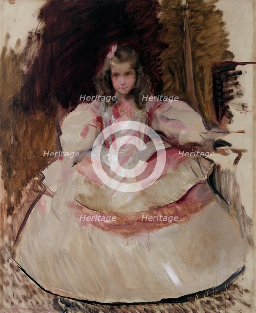 María Figueroa Dressed as a 'Menina', 1901. Creator: Joaquin Sorolla y Bastida.