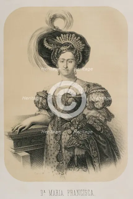 Maria Francisca of Braganza (1800-1834), Portuguese infanta of the House of Braganza..., 1886.  Creator: Unknown.