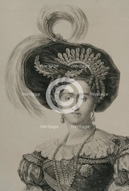 Maria Francisca of Braganza (1800-1834), Portuguese infanta of the House of Braganza, 1868. Creator: Unknown.